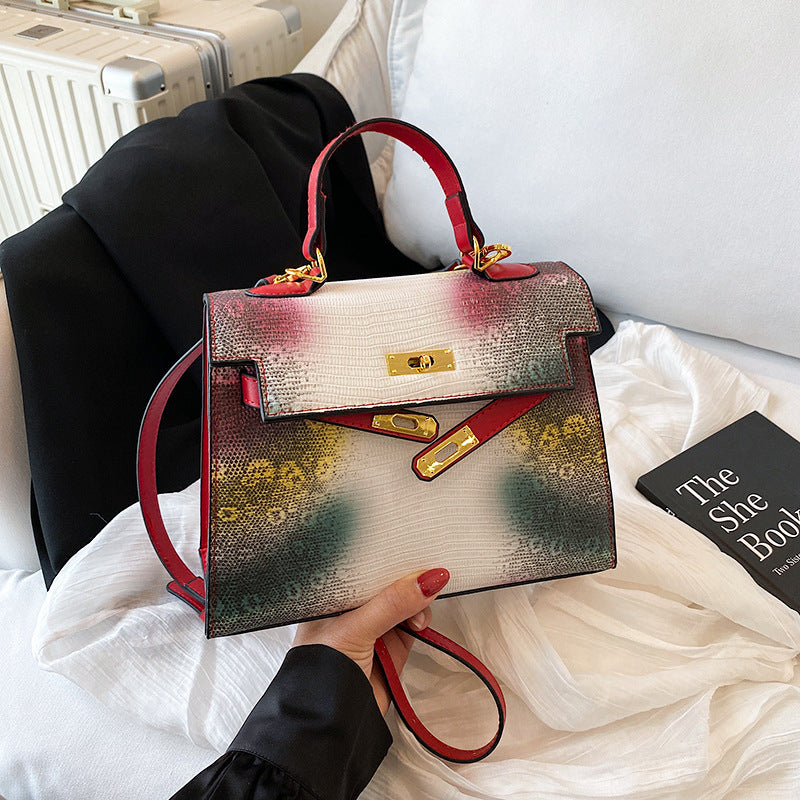 New Women's Retro Snake Pattern Kelly Bags
