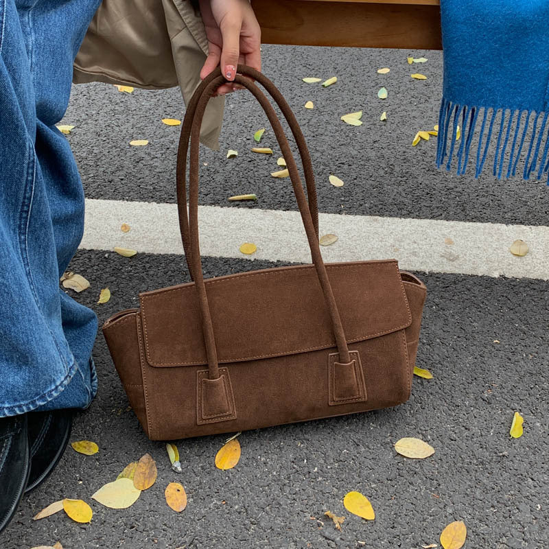 Women's Senior Niche Wings Style Suede Commute Underarm Bags
