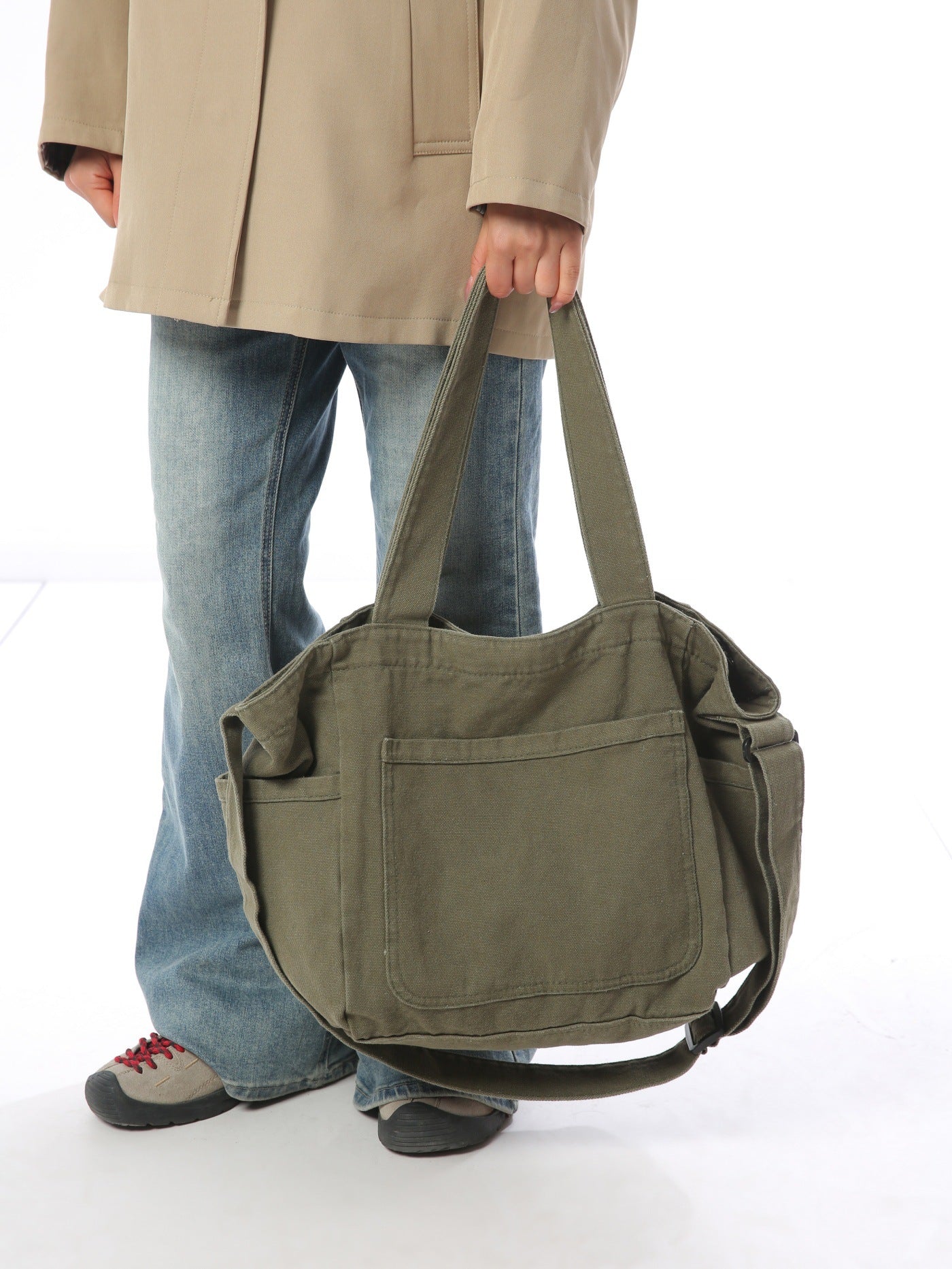 Style Canvas Female Artistic College Class Tote Bag