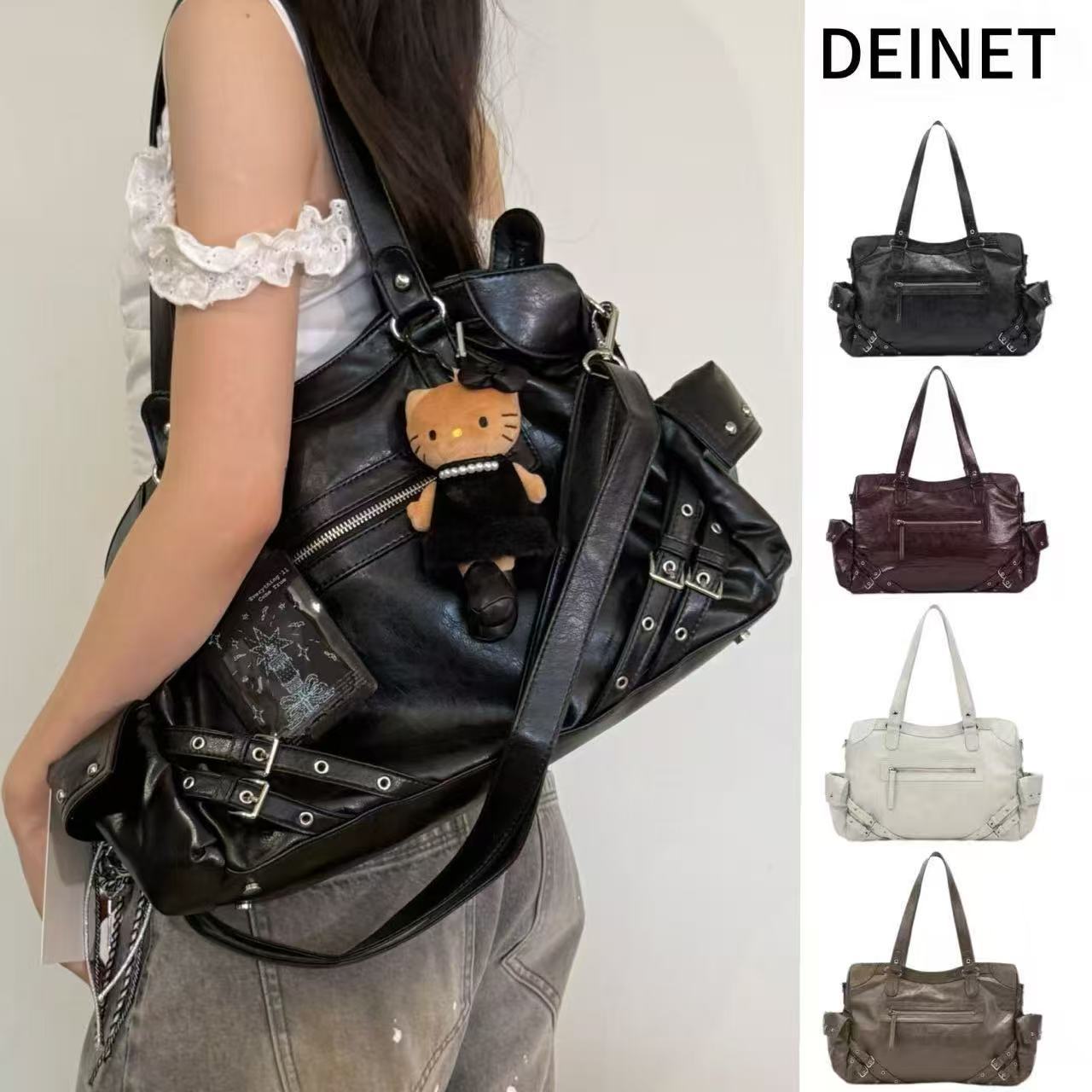 Pretty Design Fashion Rivet Commuter Motorcycle Underarm Bag