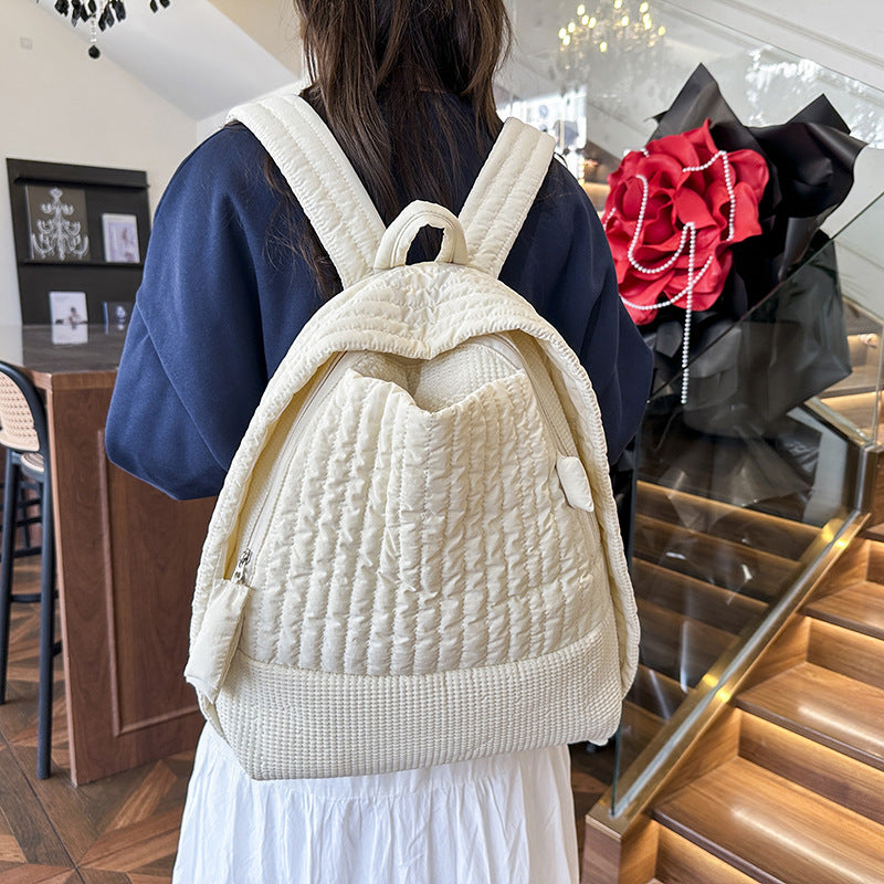 Women's Large Capacity Light Luxury Minority High Women's Backpack