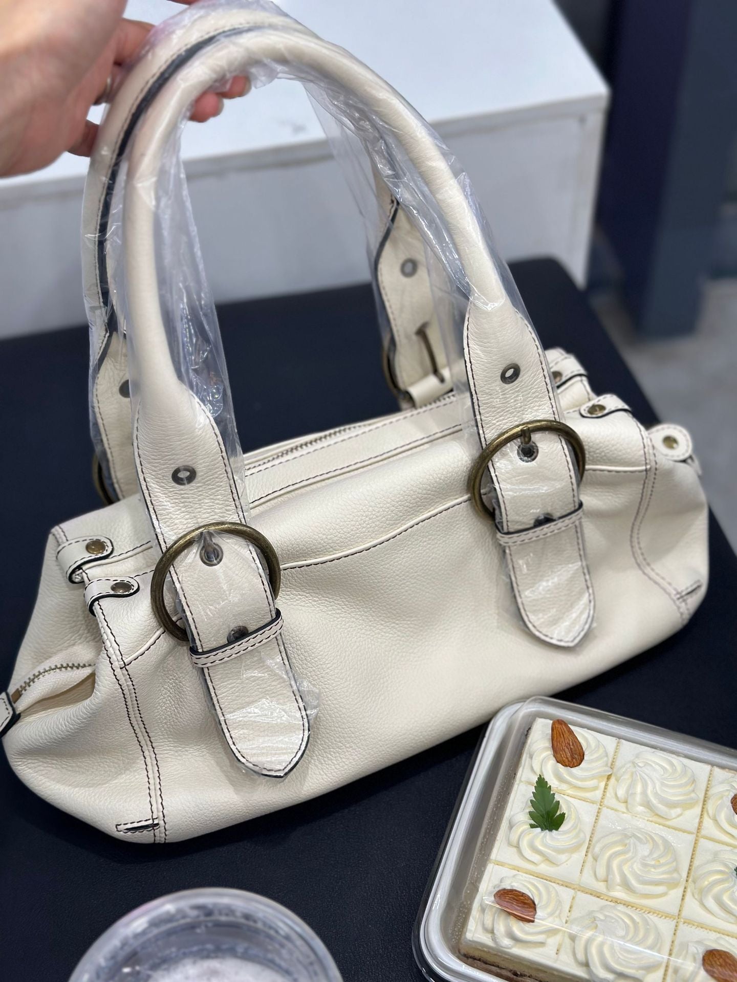Women's Retro Antique Metal Vintage American Boston Portable First Layer Underarm Bag