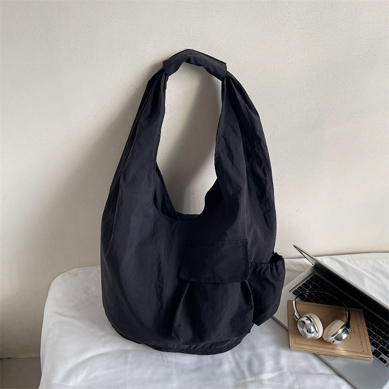 Fashion Large Capacity Totes Retro Trendy Pleated Women's Shoulder Bag