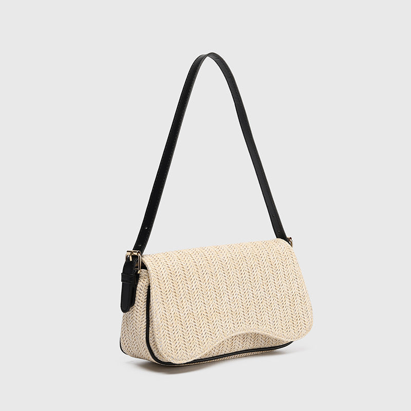 Women's Summer Straw Portable Fashion French Minority Shoulder Bags