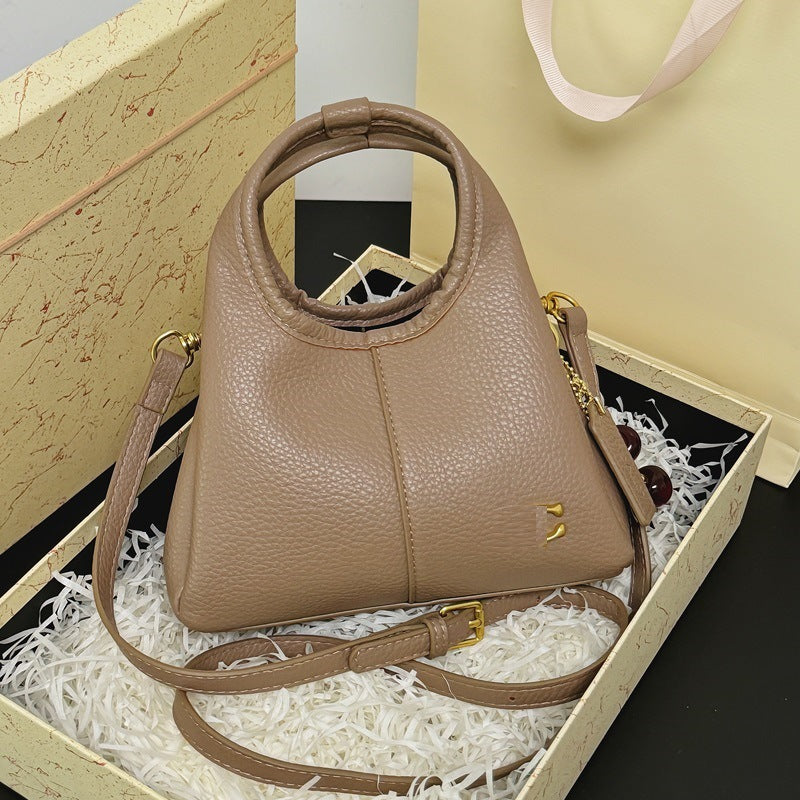 Women's Lychee Pattern Vegetable Basket Fashion Simple Portable Large Women's Messenger Bag