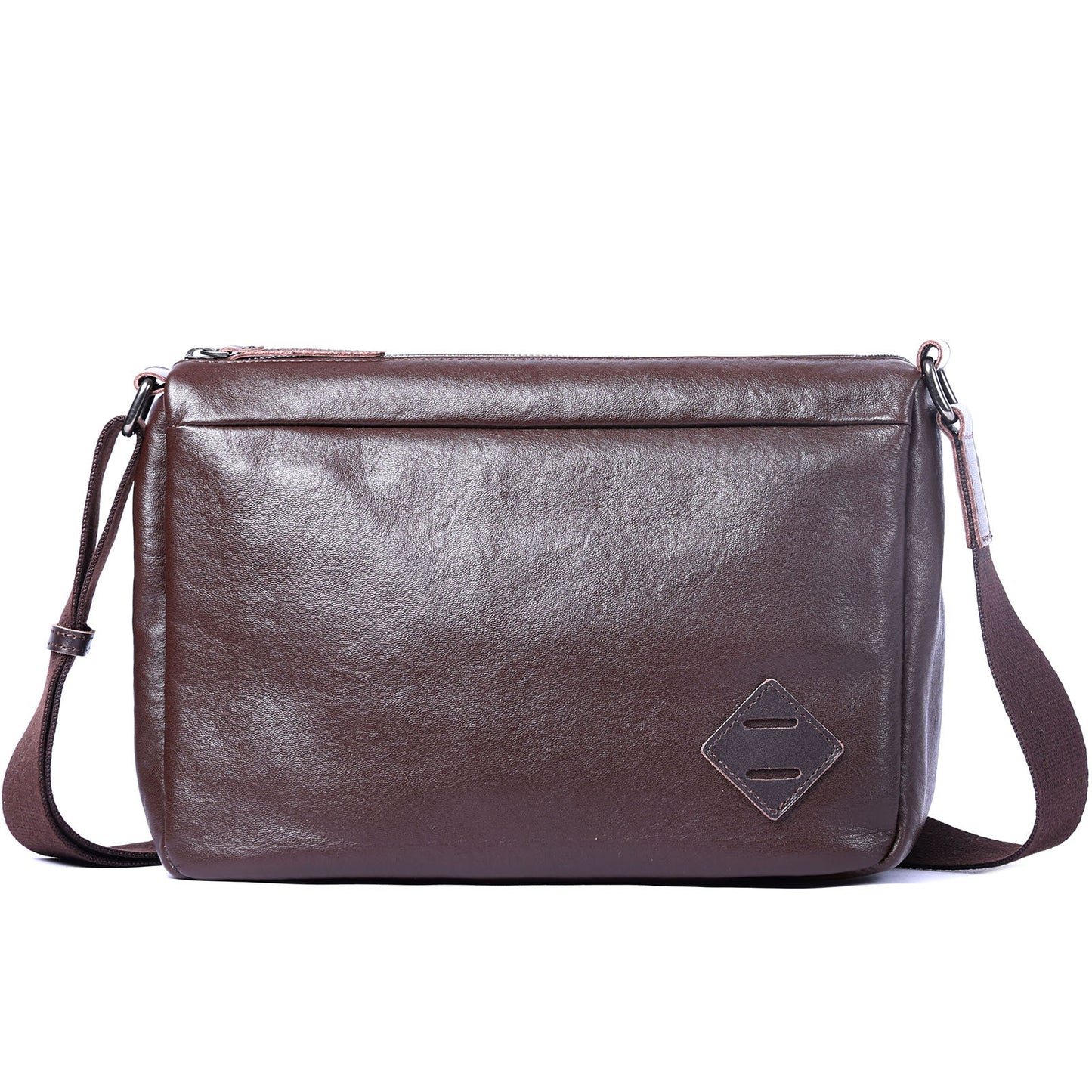 Men's Genuine Leather Commuter Handmade First Layer Cowhide Men's Messenger Bag