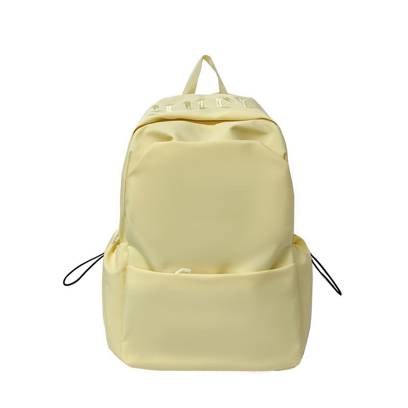 College Cute Pure Color Versatile Large Capacity Leisure Backpack