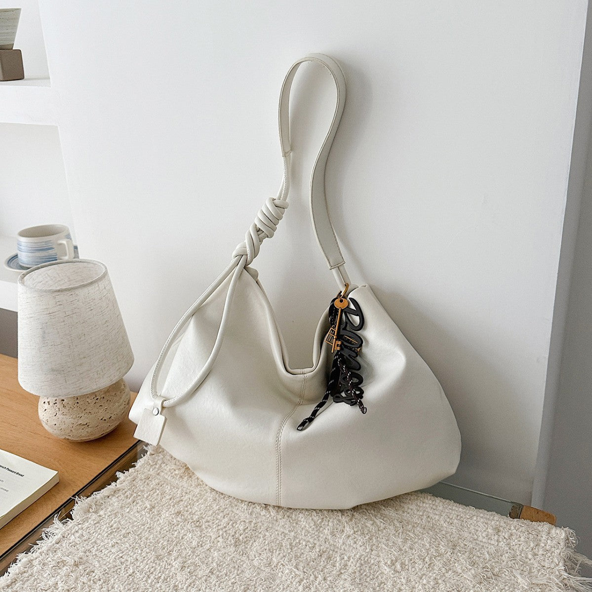 Large Capacity Korean Style Simple Western Lazy Minority Tote Bag