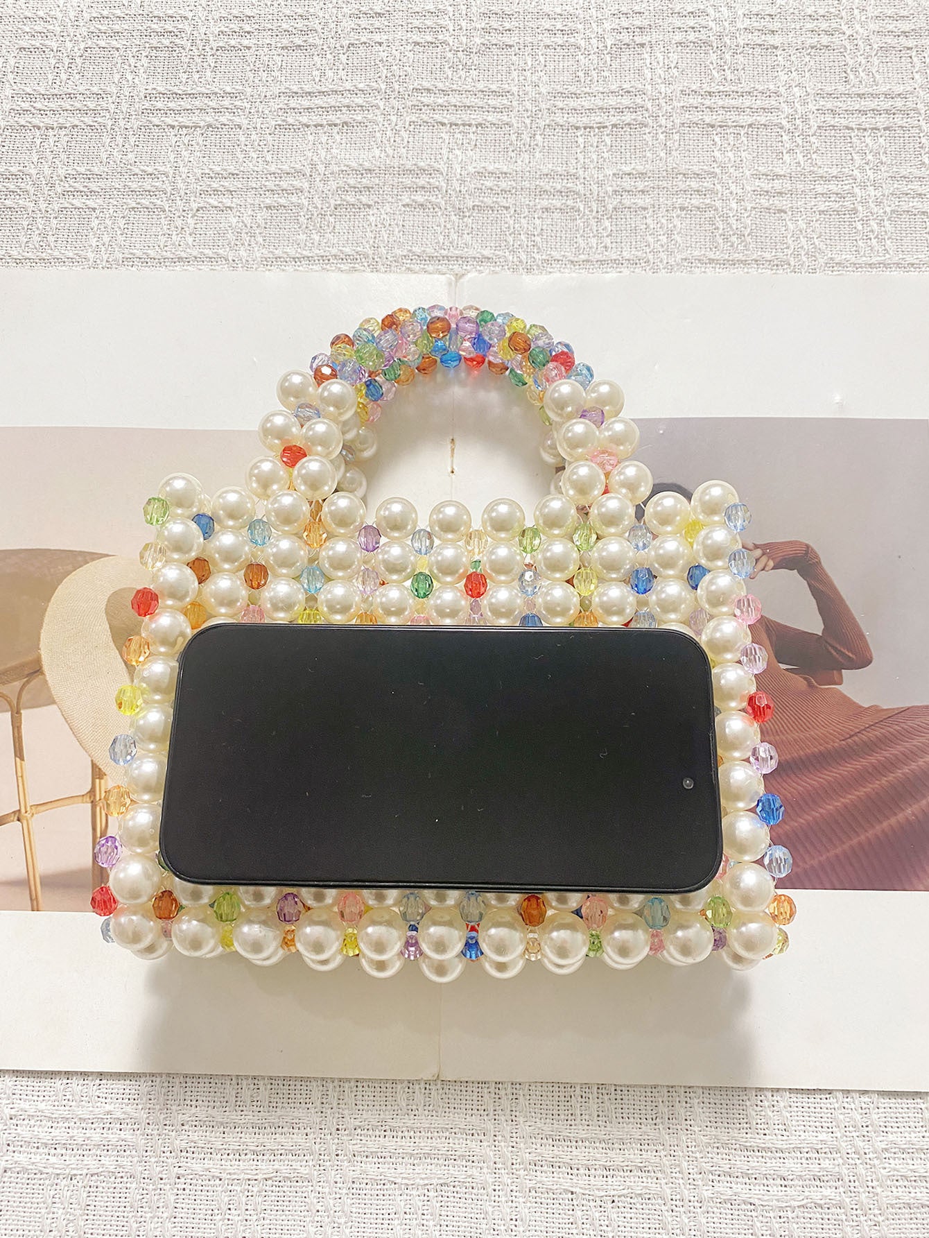 Handmade Beaded Waxberry Beads High-grade Niche Handbags