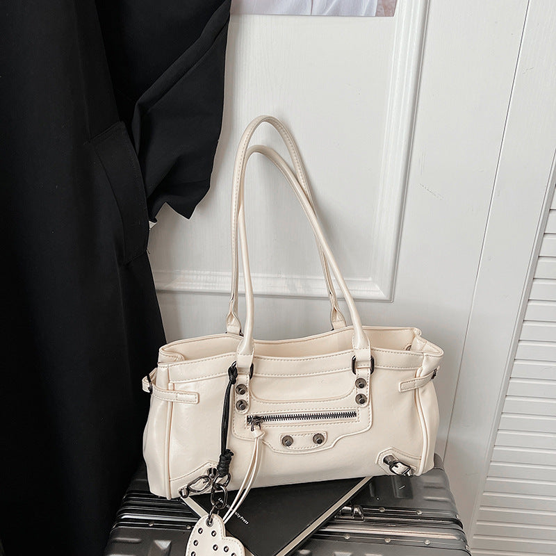 Women's Unique Rivet Zipper Locomotive Style Sweet Cool Hot Personalized Large Bags