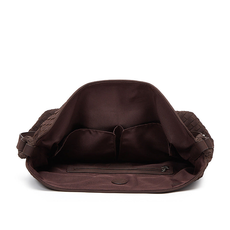 Women's Suede Frosted Woven Large Capacity Commute Women's Shoulder Bag