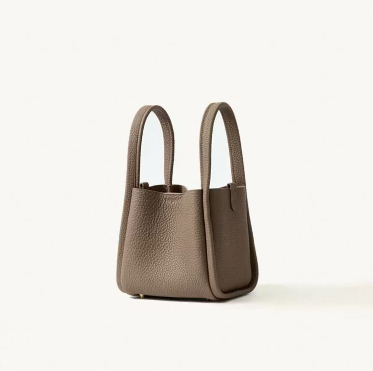 Basket Designer Model First Layer Cowhide Large Capacity High-grade Sensitive Bucket Bag