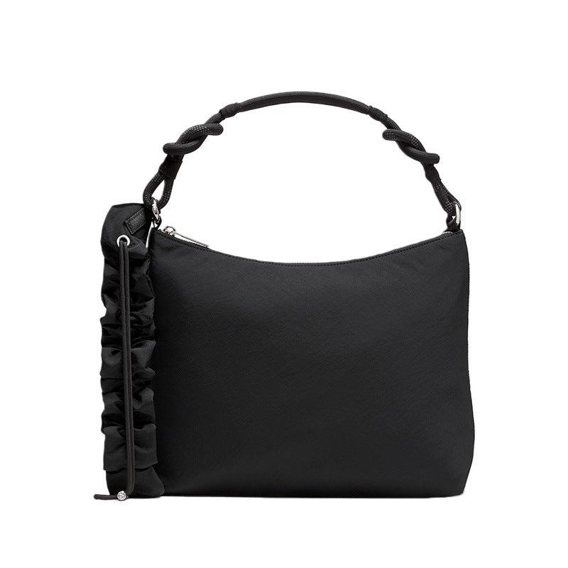 Underarm Drawstring Ruffle Fashion Commuter Dumplings Women's Messenger Bag