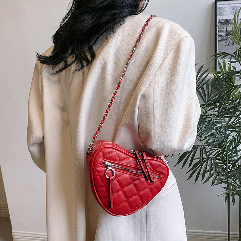 Women's Minority Fashion Love Mini Chain Rhombic Women's Shoulder Bag
