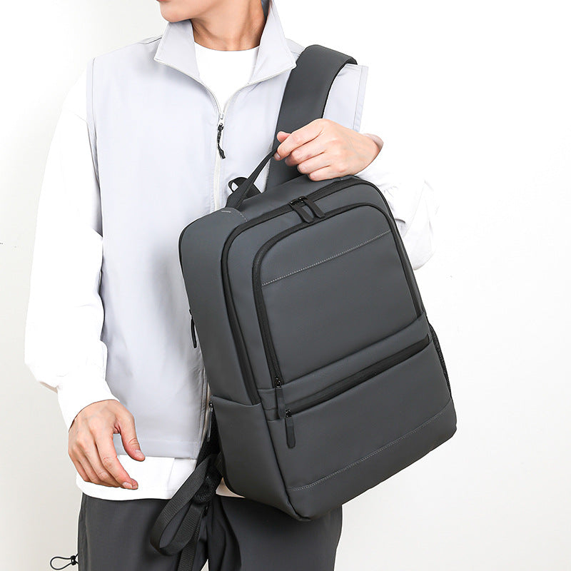 Men's Large Capacity Waterproof Simple Commuter Business Backpack