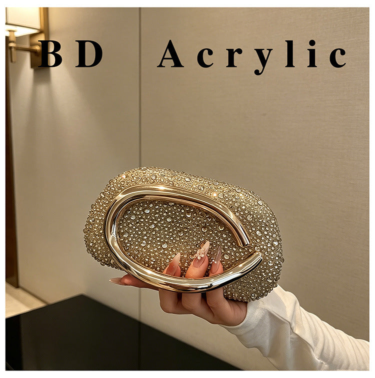 Diamond High-grade Metal Chain Fashion Banquet Women's Shoulder Bag
