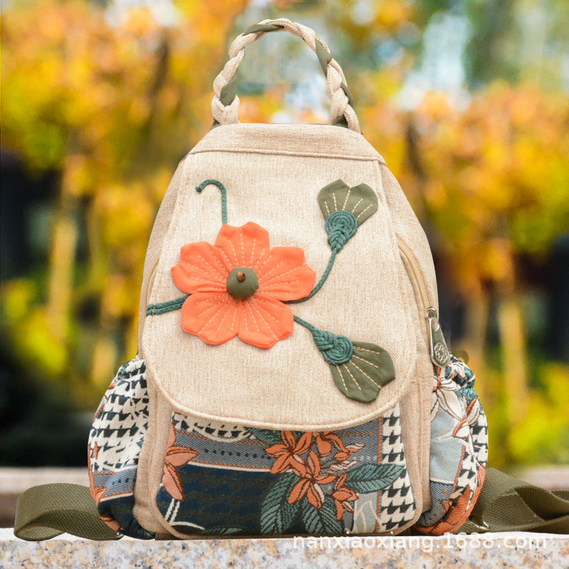 Style Vintage Lightweight Canvas Hand-woven Scenic Travel Bags