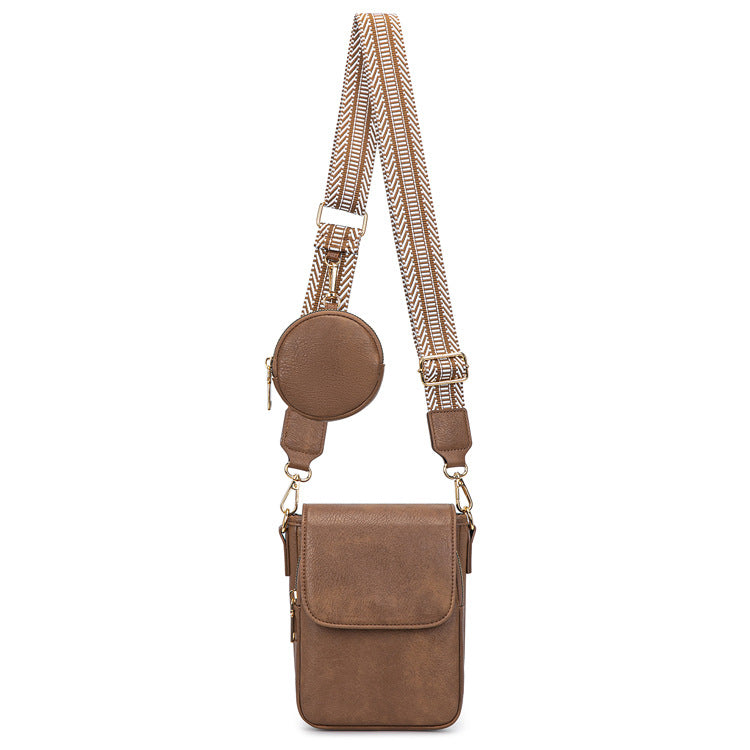 Women's Fashionable Earphone Portable Slot Function Women's Shoulder Bag