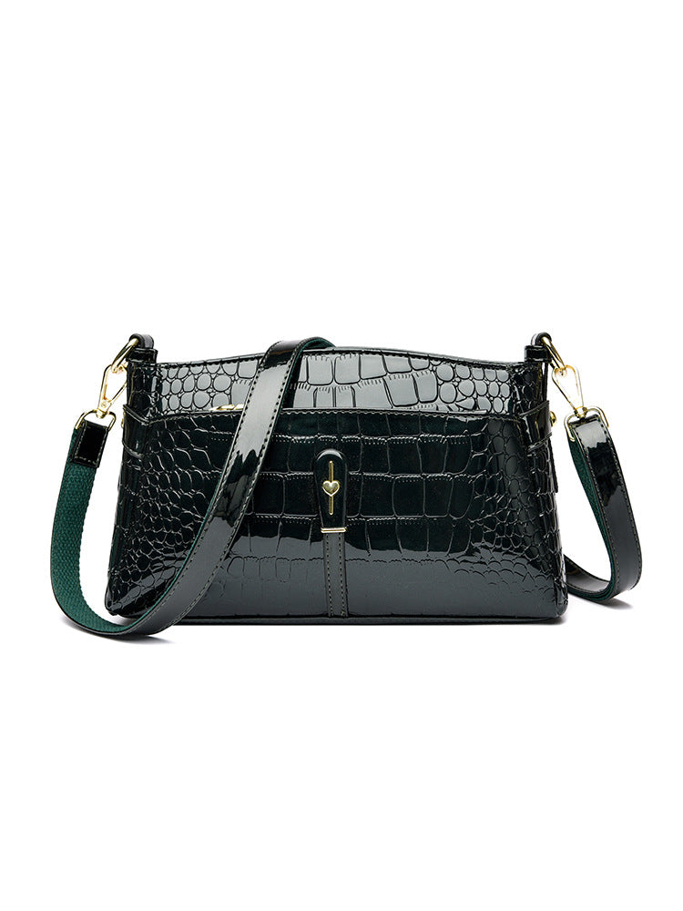 Women's Crocodile Pattern Mother Multilayer One Fashion Portable Large Women's Shoulder Bag