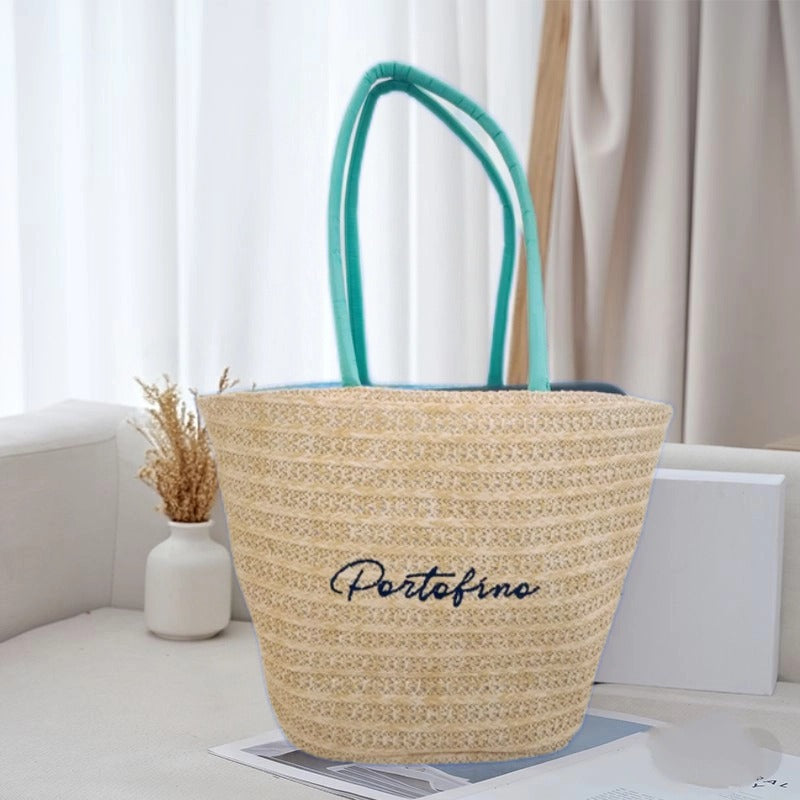 Simple Knitted French Style Vacation Beach Trendy Women's Shoulder Bag
