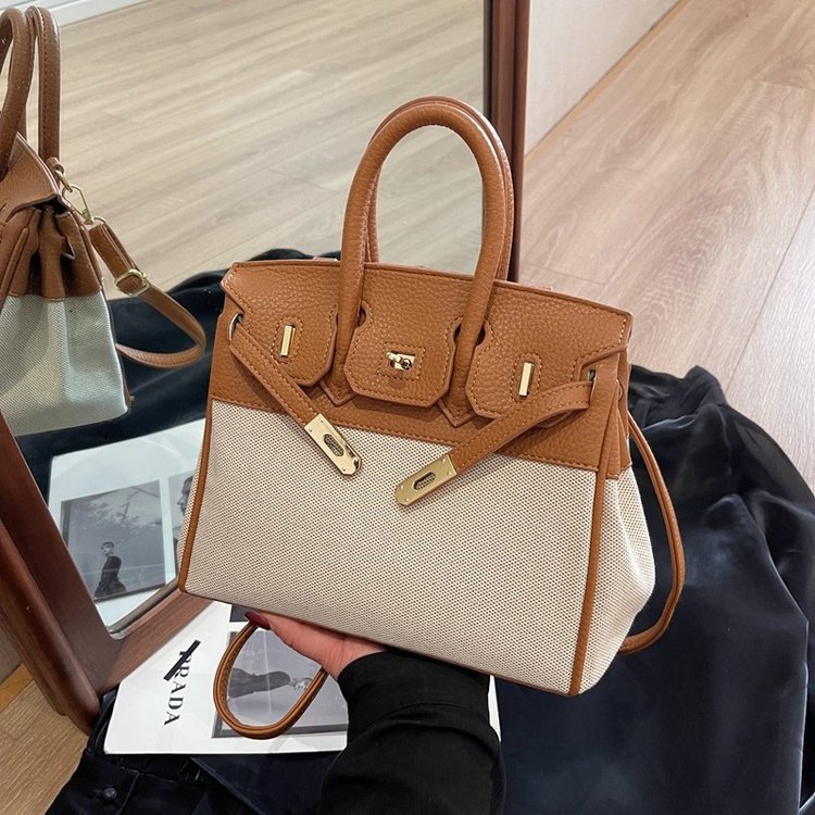 Women's Stylish Textured Kelly Popular Korean Portable Platinum Women's Shoulder Bag