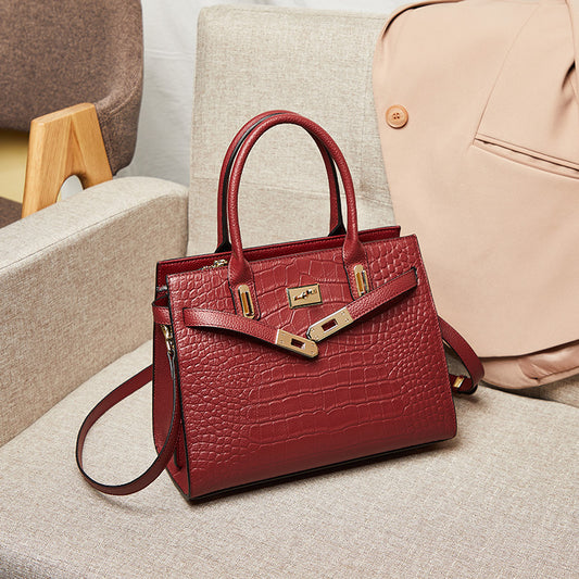 Women's Summer Fashion Large Capacity Genuine Leather Women's Handbag