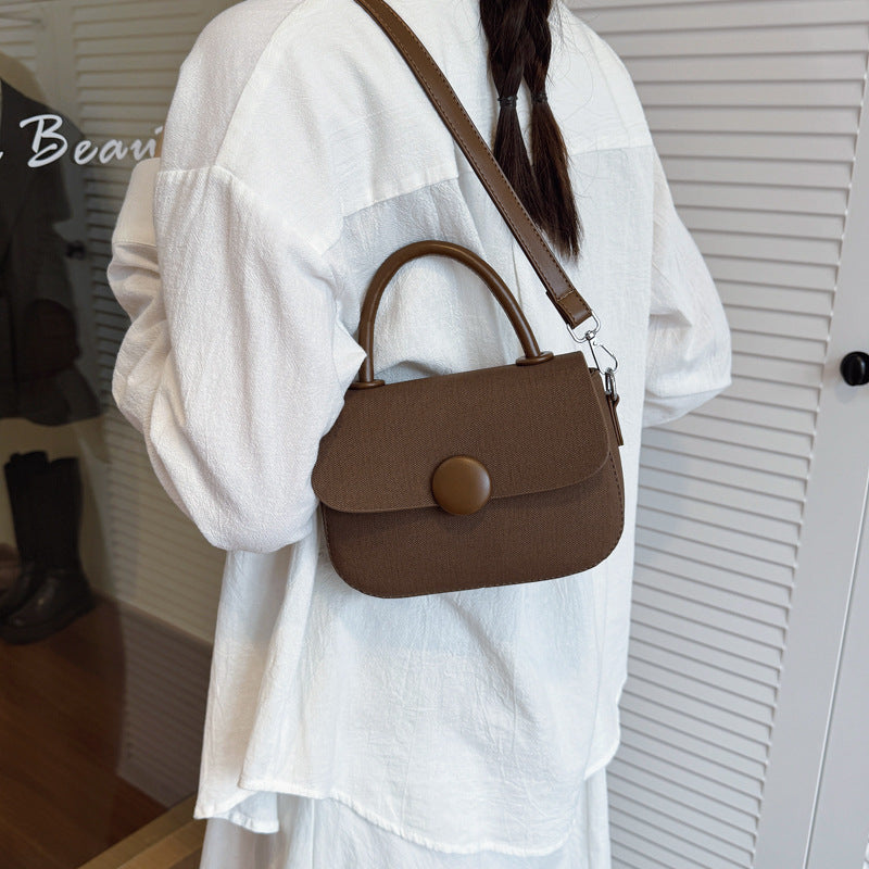 Women's Solid Color Trendy Unique Portable Air Small Square Bags