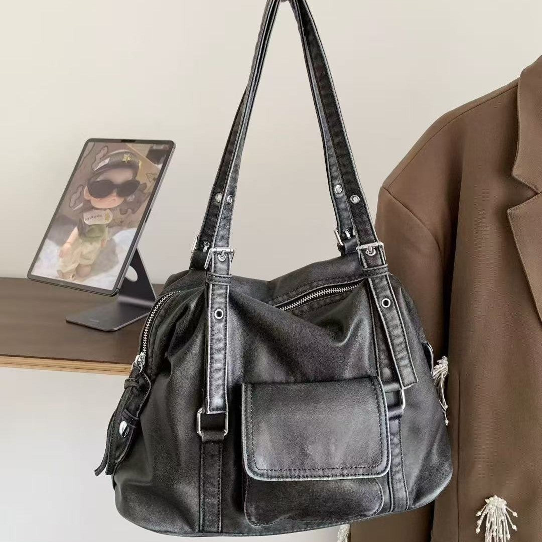 Textured Korean Style High-grade Large Capacity Handbags