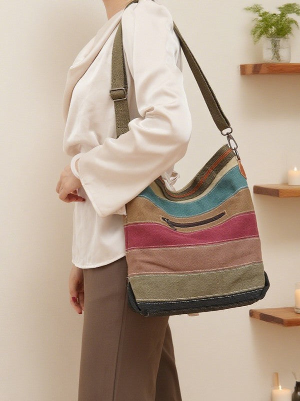 Canvas Large Capacity With For Commuting Women's Messenger Bag