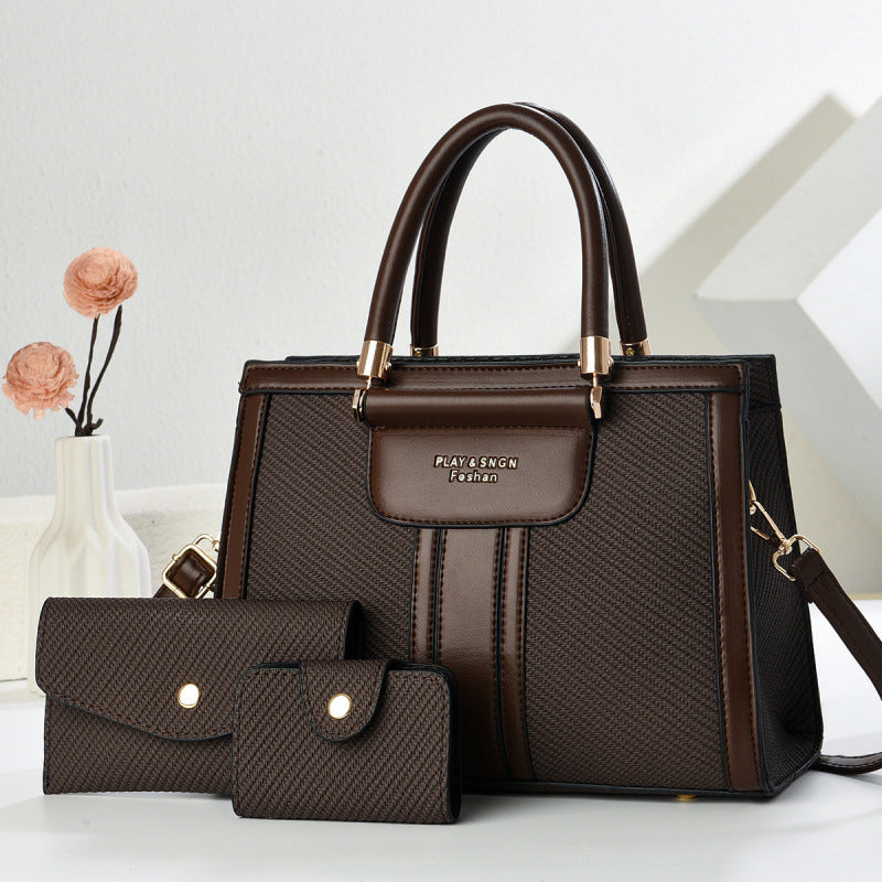 Popular Comfortable Women's Three-piece Portable Large Women's Shoulder Bag
