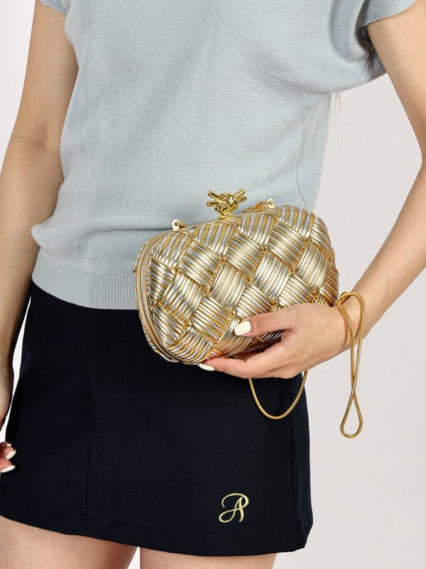 Simple Fashion Dinner Woven Box Clutch Original Single Quality Light Bags