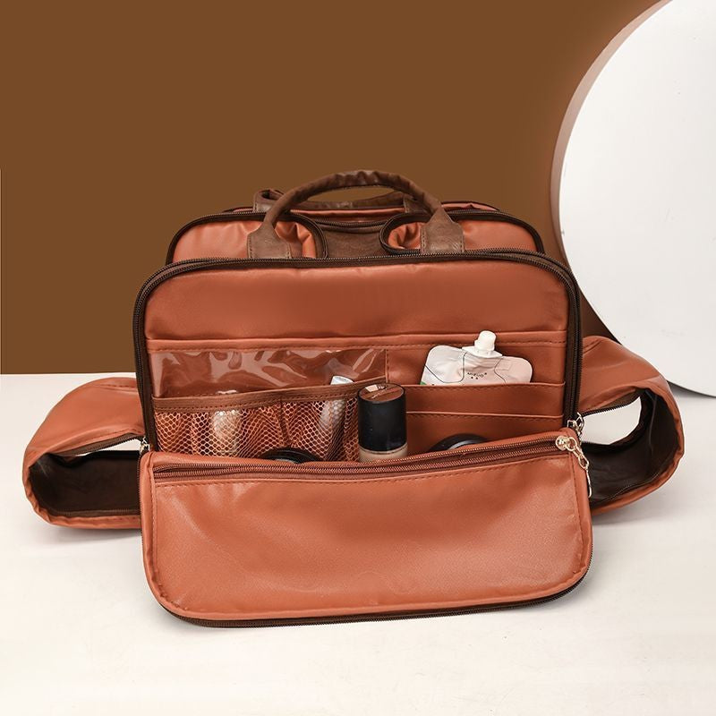 Women's Portable Large Capacity Fashionable Retro High-grade Makeup Bag