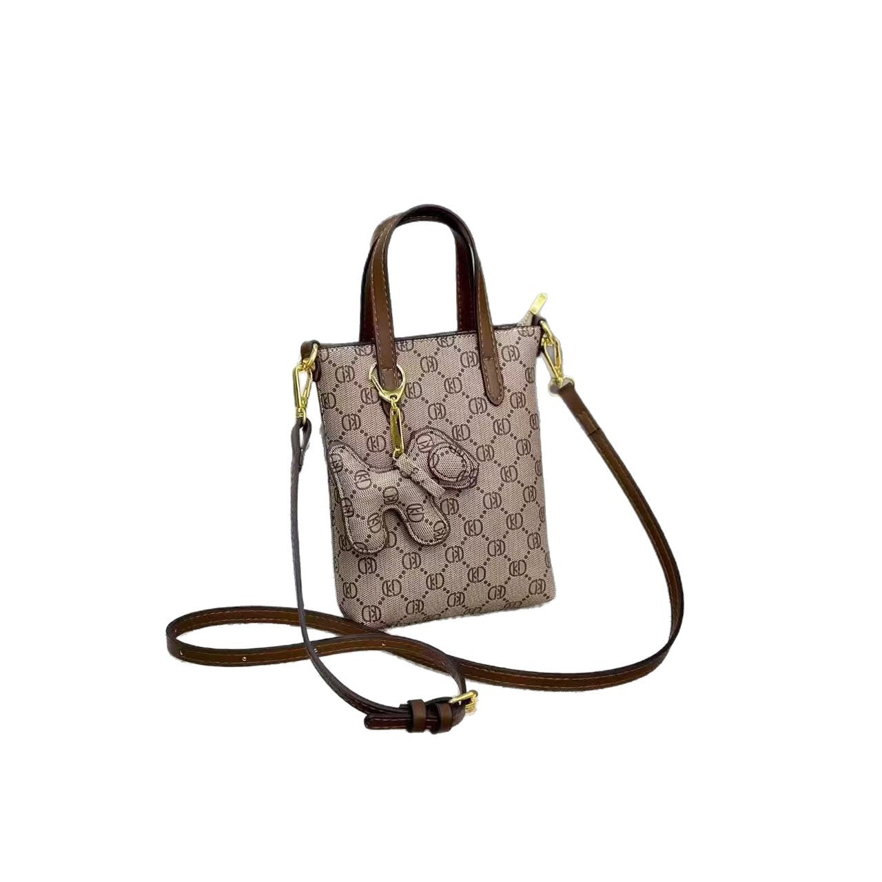 Retro Printed Lightweight Mobile Exquisite Idle Style Simple Texture Hand Bags