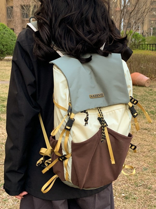 Burden Reduction Hiking Couple Large Capacity Contrast Leisure Backpack