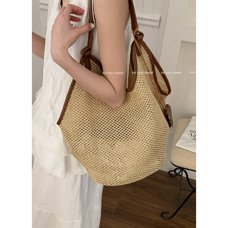 Women's Summer Fashion Woven Large Capacity Straw Bags