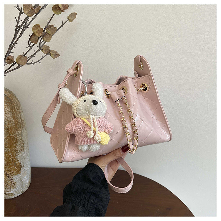 Women's Version Of Style Rhombus Chain Light Luxury Fashion Bucket Bags