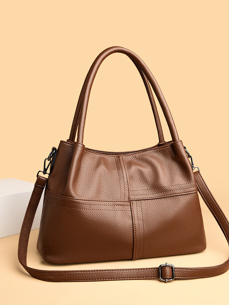 Stylish Women's Large Capacity Soft Leather Underarm Bag