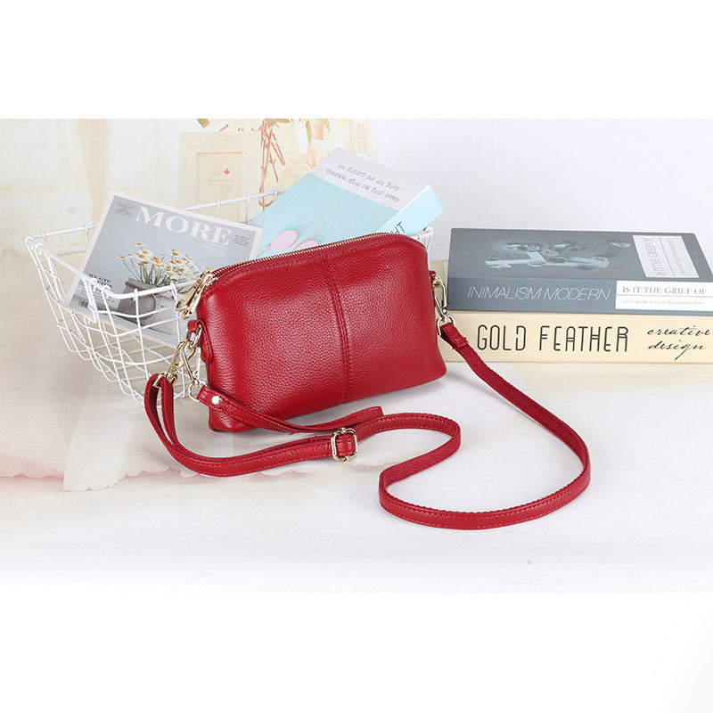 Women's Clutch Fashion Genuine Leather Korean Style Versatile Shoulder Bags