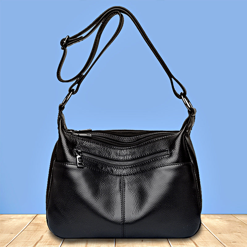 Women's Genuine Leather Simple High-grade Cowhide Underarm Women's Messenger Bag