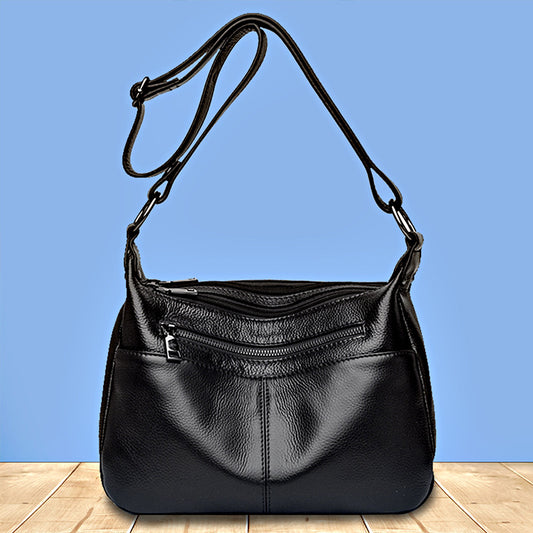 Women's Genuine Leather Simple High-grade Cowhide Underarm Women's Messenger Bag
