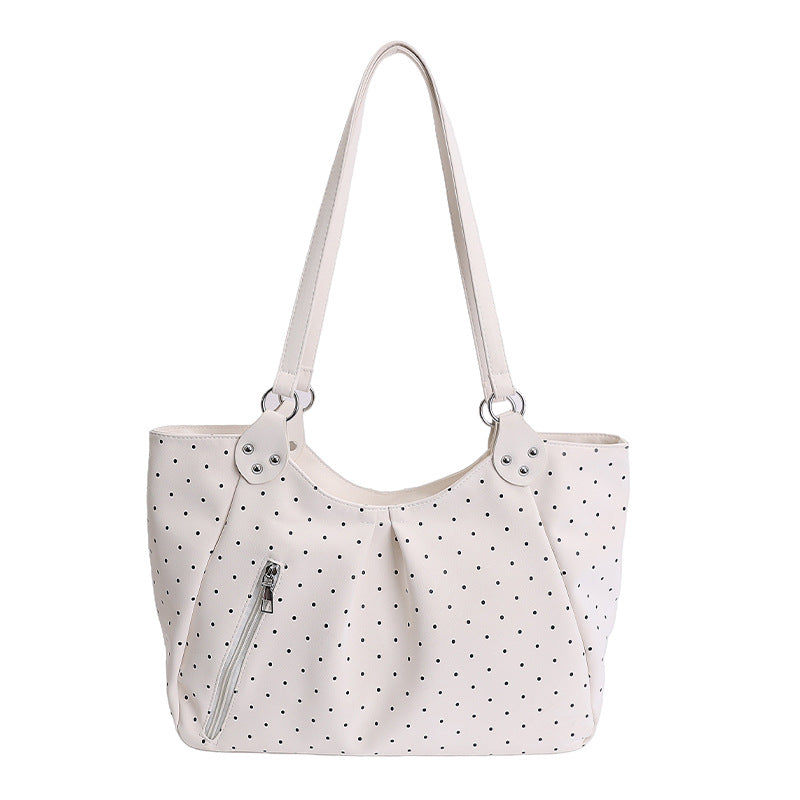 Korean Style Artistic Polka Dot Preppy Personalized Trendy Tote Bag