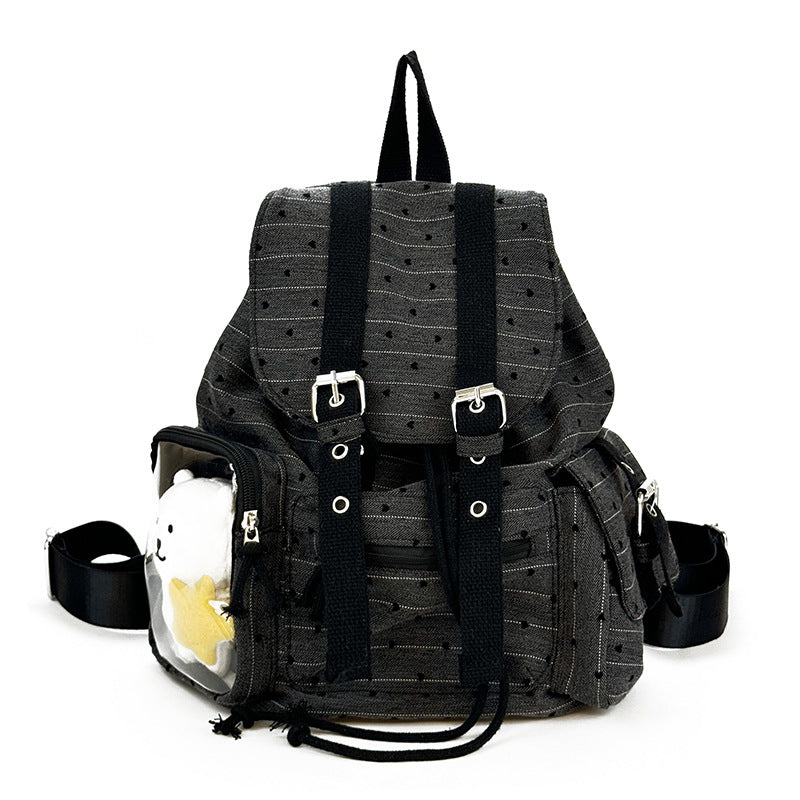 Korean Style Color Matching Polka Dot Design Backpacks
