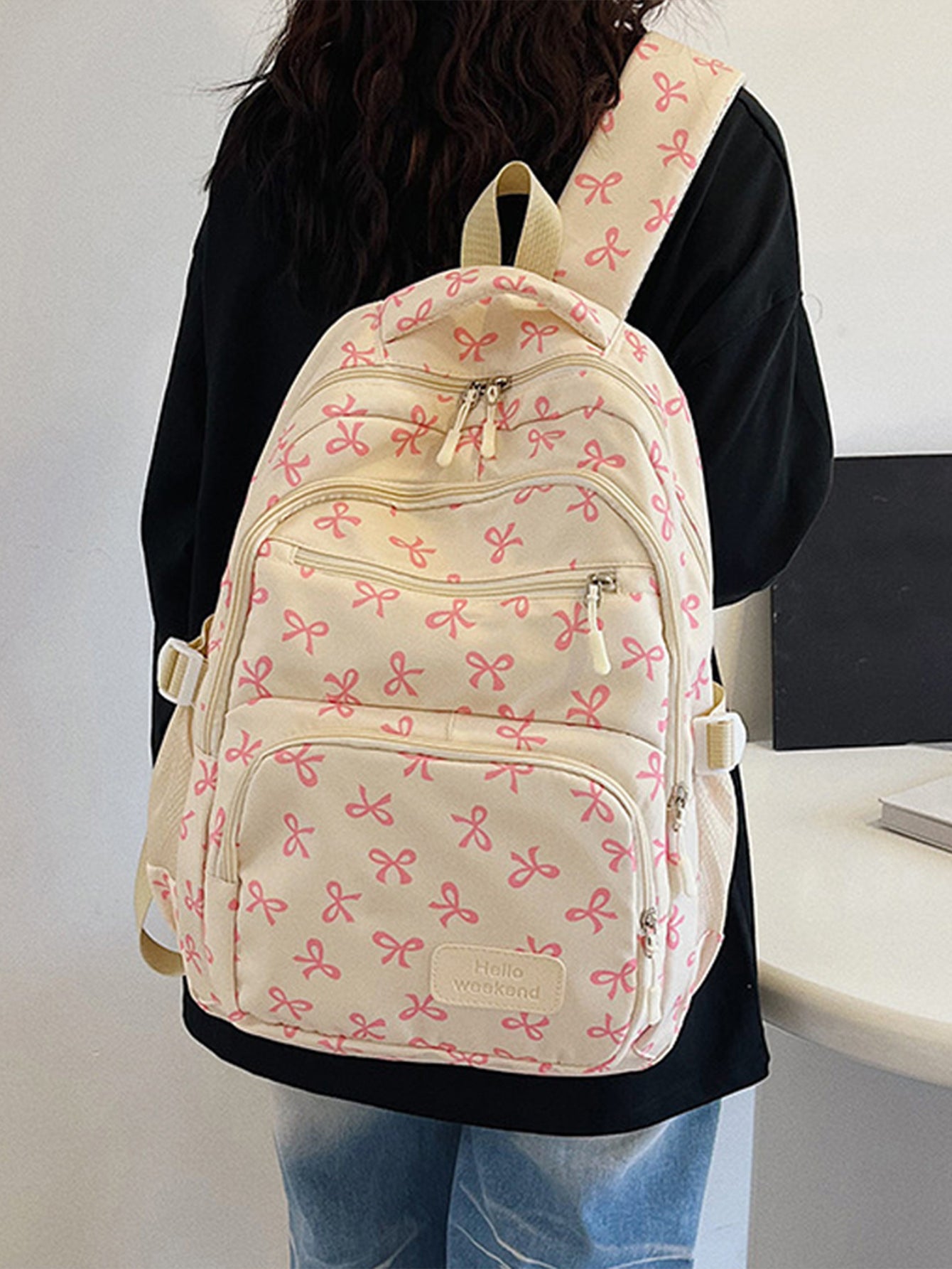 Three-piece Junior High College Large Capacity Women's Backpack