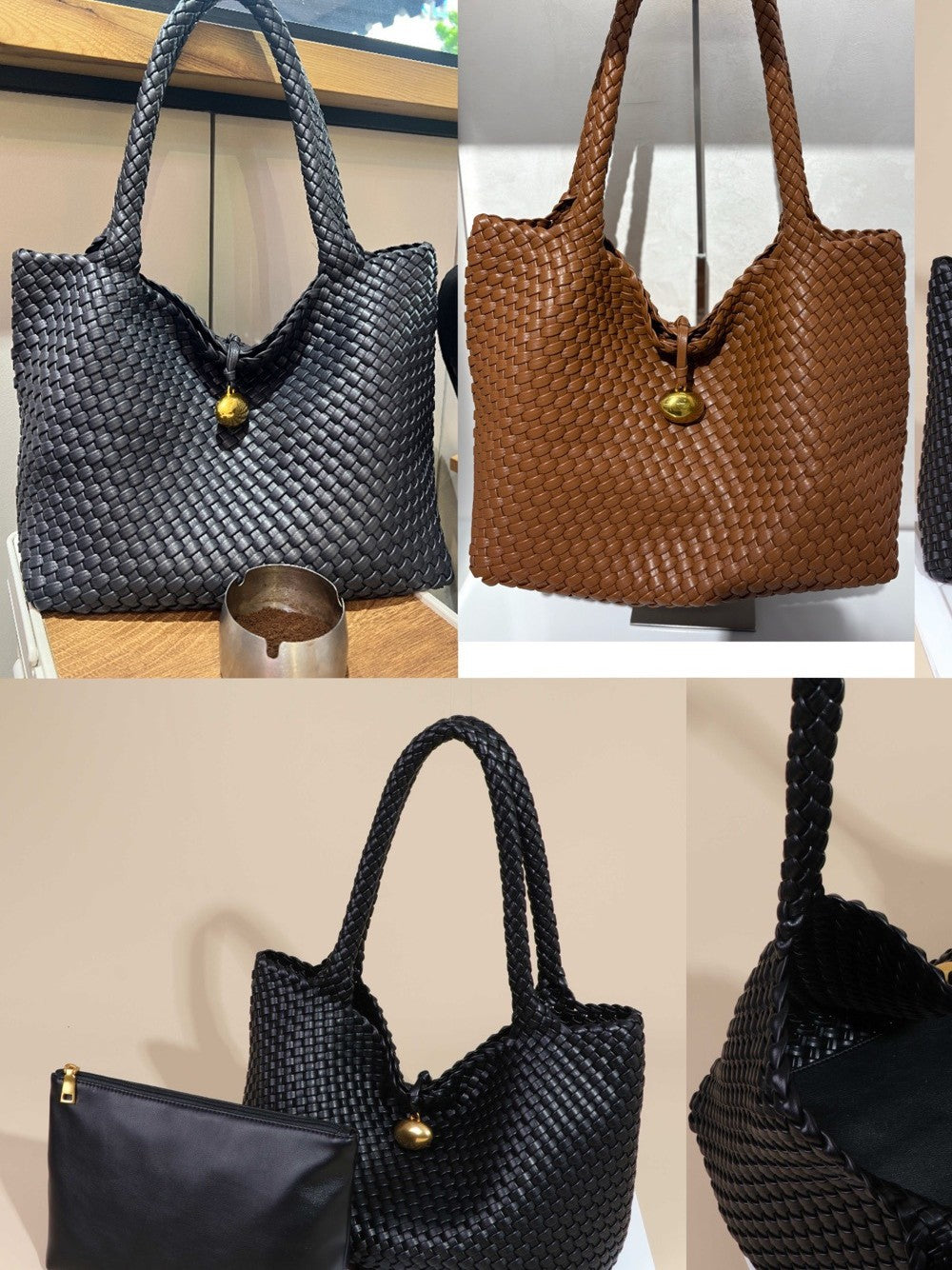 Fashion Large Capacity Hand-woven Selenodont High-grade Shoulder Bags