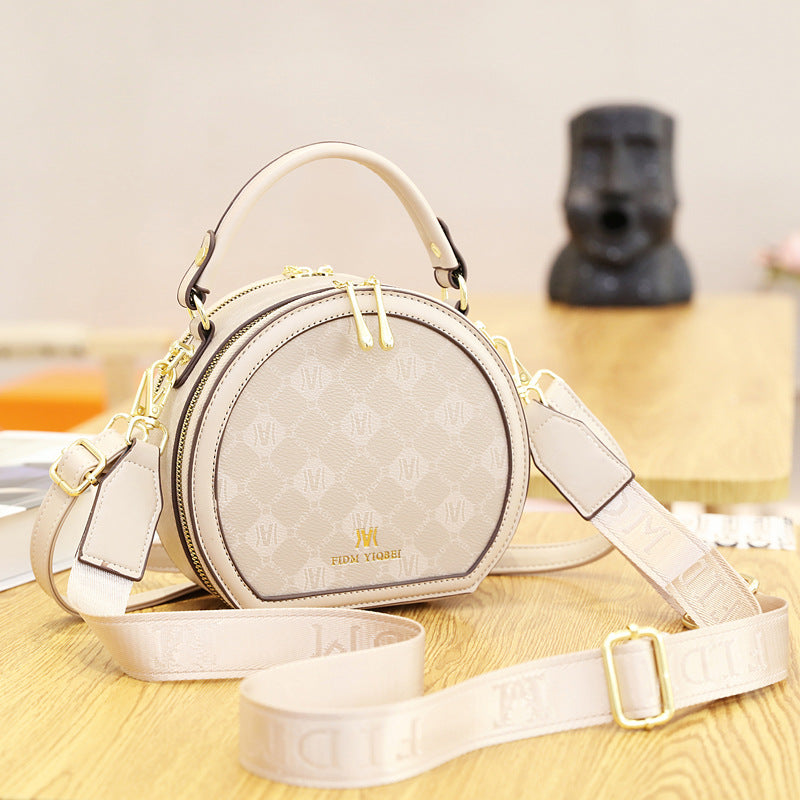 Charming Women's Popular Printed Big Round Women's Shoulder Bag
