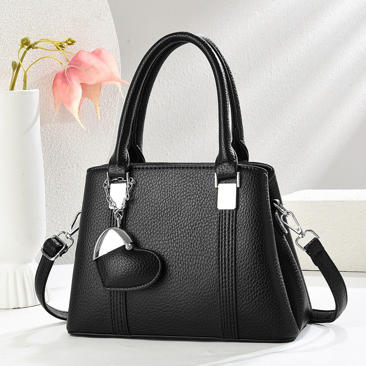 Classic Casual Simple Solid Color Mother Women's Shoulder Bag