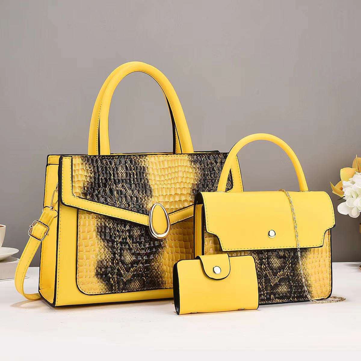 Women's Mother Contrast Color Fashion Trendy Large Bucket Bag