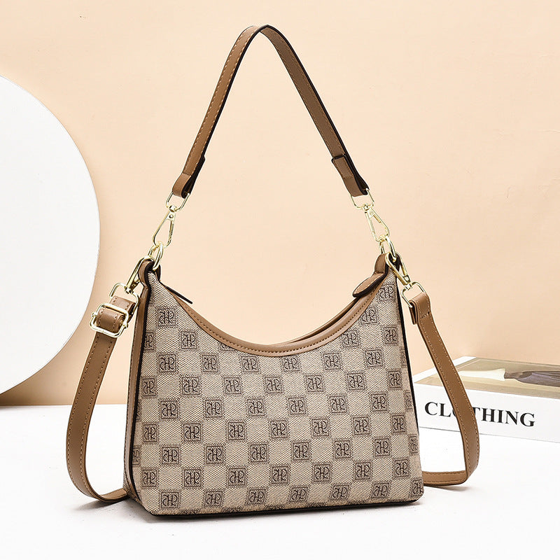 Women's Light Luxury Underarm Selenodont Printed Large Bags