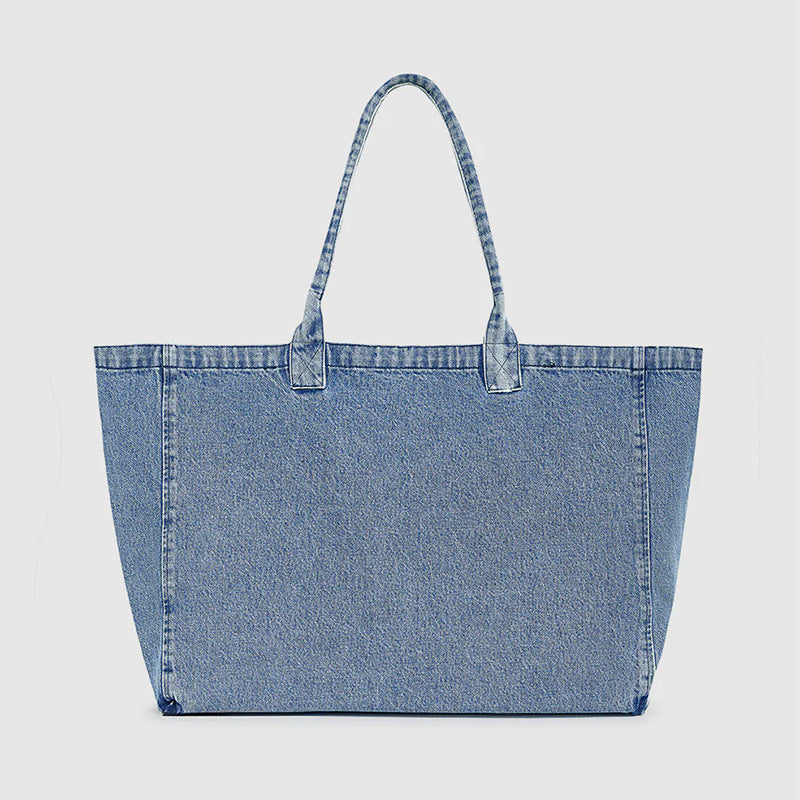 Women's North American Niche Classic Printing Denim Washed Fried Women's Handbag