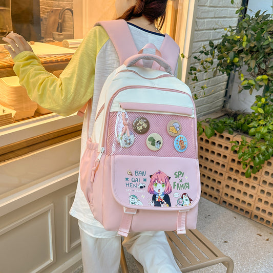 Two-dimensional Cartoon Three To Six Lightweight Large Capacity Leisure Backpack